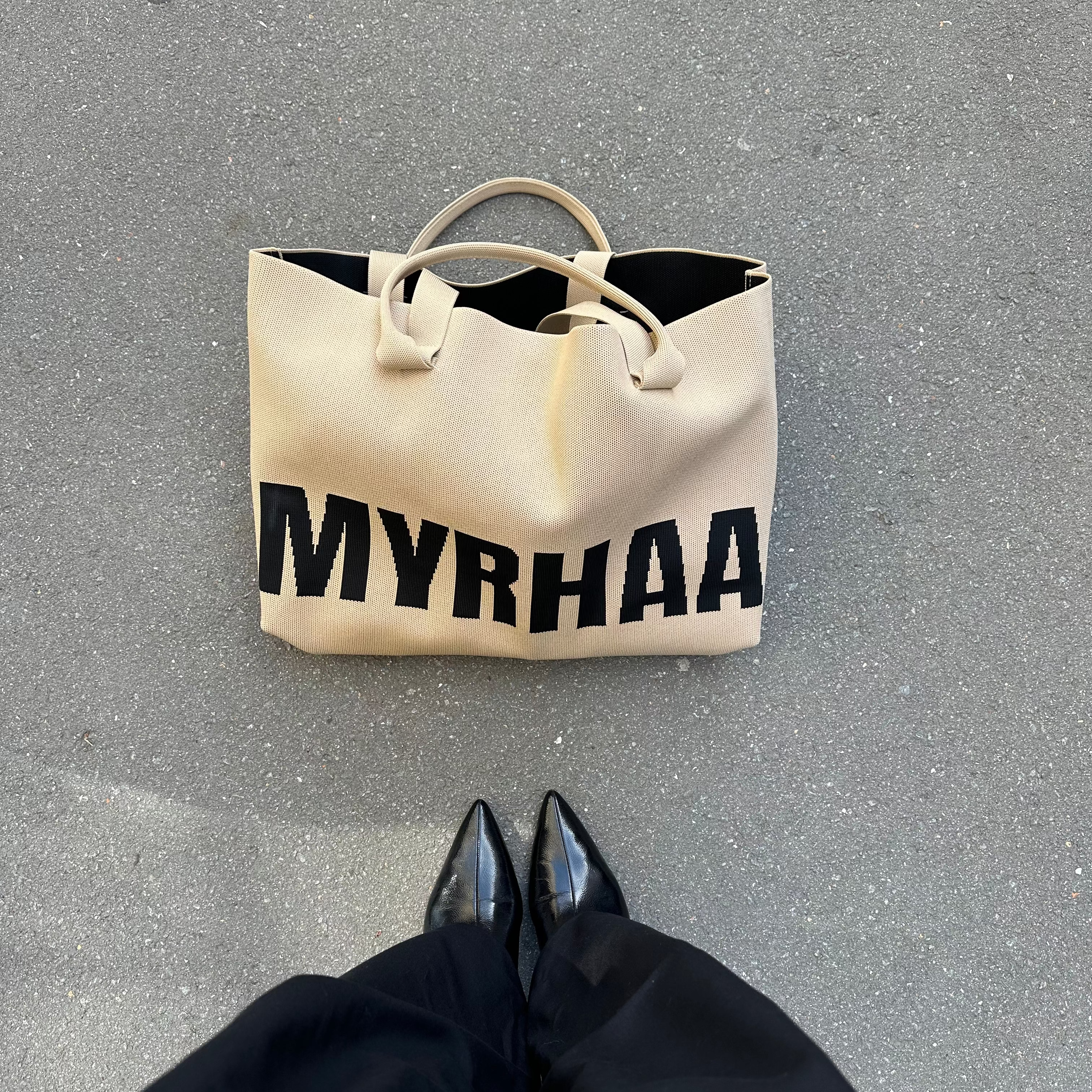 Tote-Bag Beige Noir - MYRHAA