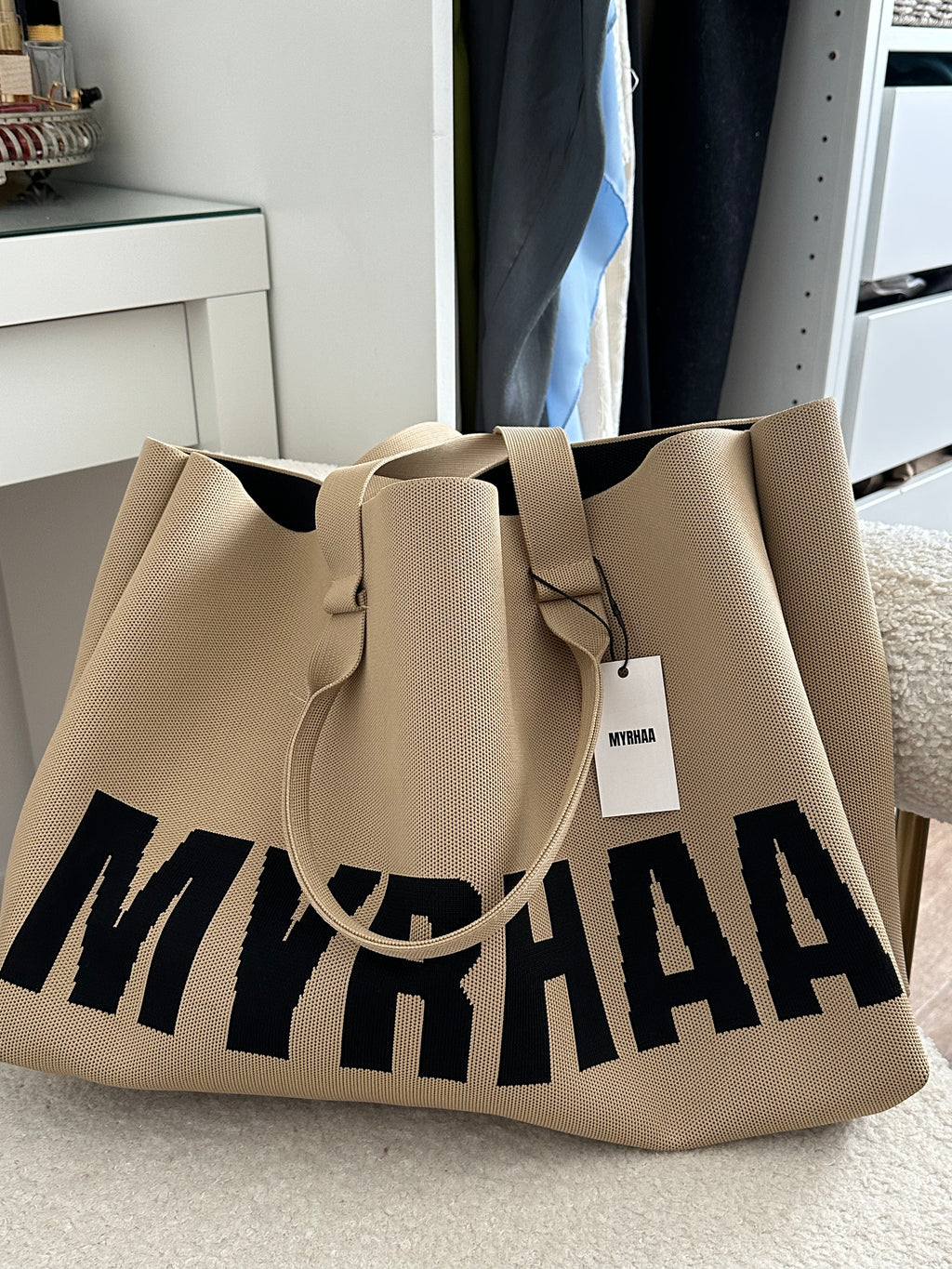 Tote-Bag Beige Noir - MYRHAA